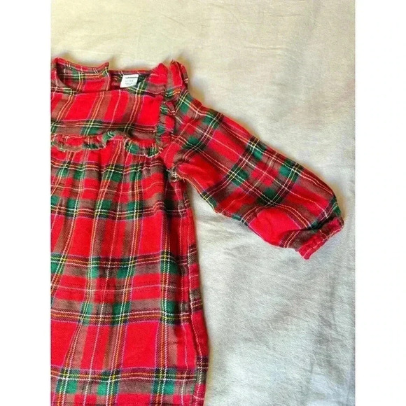 New Old Navy infant plaid red & green nightgown 0-3M - Picture 1 of 5
